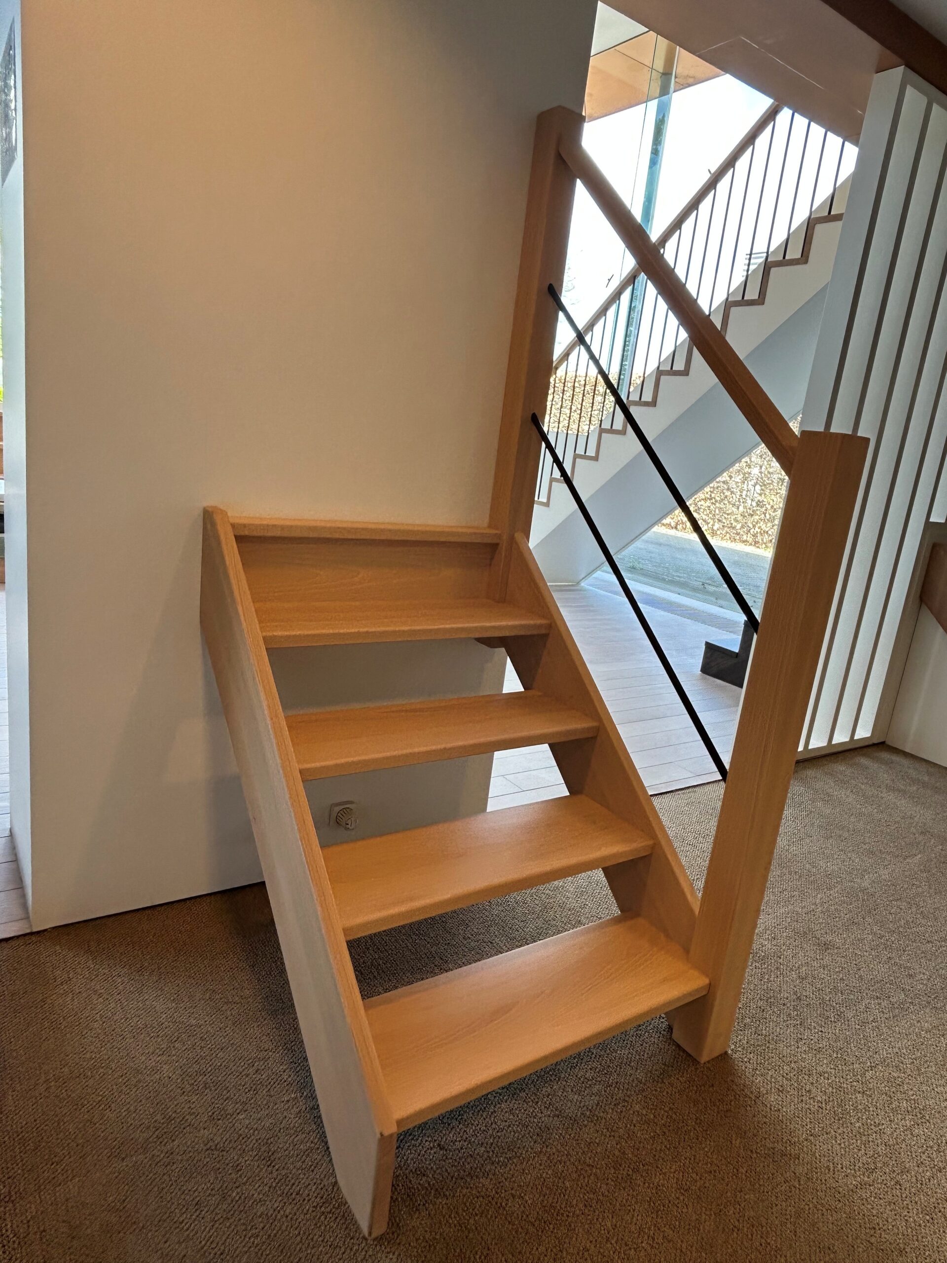 Design (Inox/zwart parallel met trap)